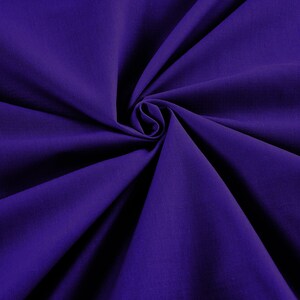 Purple - 58-59&quot; Wide Premium Light Weight Poly Cotton Blend Broadcloth Fabric Sold By The Yard.