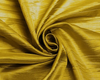 Mustard Crushed Taffeta Fabric| 54" Wide| Tablecloth| Wedding Dresses| Decorative Apparel