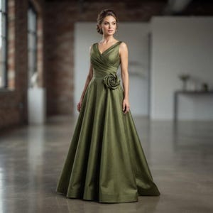 Kunstseidenstoff, dunkelgrüner Polyester-Dupioni, 140 cm breit (Meterware)