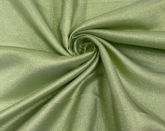 Sage Green Iridescent Metallic Shiny Light Weight texture  Lame Fabric/Sewing Craft Wedding Party Draping Supplies/Banners.