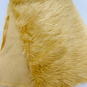 Gold Langer Flor Weicher Kunstpelz Stoff für Pelzanzug, Cosplay Kostüm, Foto Prop, Zierde, Kissen, Kunsthandwerk.