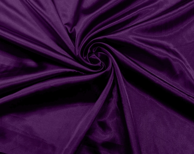 Jewel Purple Light Weight Silky Stretch Charmeuse Satin Fabric/60" Wide/Cosplay.