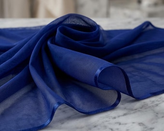 Royal Blue Power Mesh Fabric by the Yard Sheer 4 Way Stretch Nylon Spandex for Dress Lingerie Dancewear Activewear 60 Inch