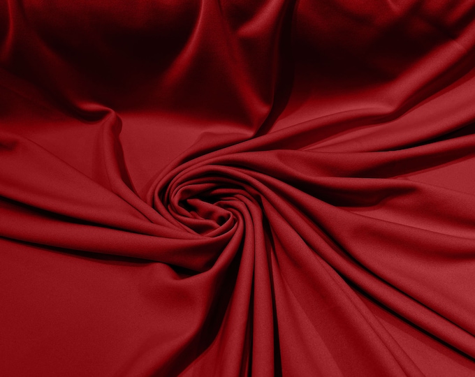 Red 59/60" Wide 100% Polyester Wrinkle Free Stretch Double Knit Scuba Fabric/cosplay/costumes.