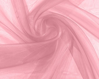 Bubble Gum Pink Crystal Organza Fabric, Sheer Polyester, 58/60" Wide | Cosplay Costumes, Skirts.