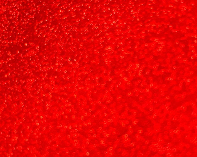 Red 53/54" Wide Shiny Sparkle Glitter Vinyl, Faux Leather PVC-Upholstery Craft Fabric Sold by The Yard.