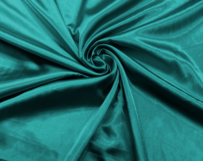 Light Teal Light Weight Silky Stretch Charmeuse Satin Fabric/60" Wide/Cosplay.