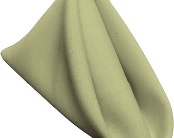 18 x 18 Inches Polyester Poplin Decorative Table Napkins, Party Supply - Pack of 12 - Sage
