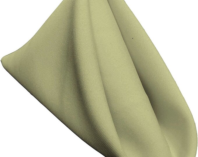 18 x 18 Inches Polyester Poplin Decorative Table Napkins, Party Supply - Pack of 12 - Sage