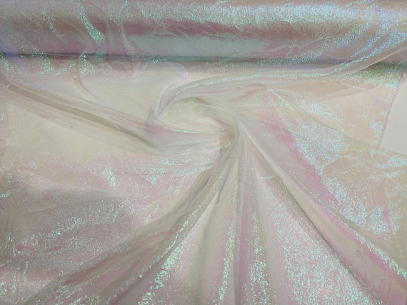 Iridescent Organza Fabric, Pearl Organza, 60 Wide