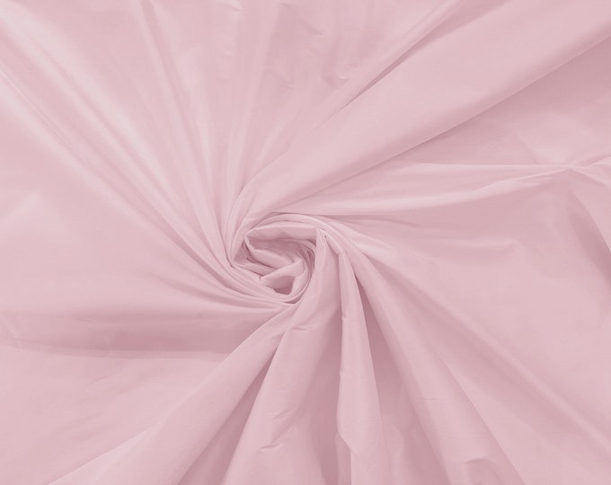 Light Pink 100% Polyester Imitation Silk Taffeta Fabric 55" Wide/Costume/Dress/Cosplay/Wedding.