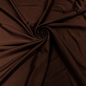 Brown Shiny Milliskin Nylon Spandex Fabric 4 Way Stretch 58&quot; Wide Sold by The Yard