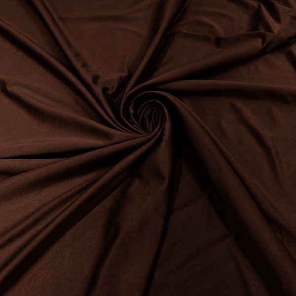 Brown Shiny Spandex Fabric 58" Wide| 4-Way Stretch Nylon, Swim & Costume.