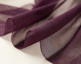 Burgundy Stretch Mesh Fabric by Yard, Wine Sheer Tulle Fabric, Spandex Net Fabric for Dresses, Bridal, Lingerie, Evening Gown Sewing