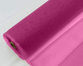 Fuchsia - Bridal Mesh Tulle Netting Fabric / Sheer Mesh /58" Wide / Sold by the Yard