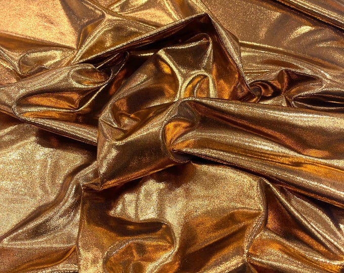 Copper Foggy Foil All Over Foil Metallic Nylon Spandex 4 Way Stretch/58" Wide