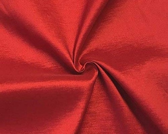 Red 58" Wide Medium Weight Stretch Two Tone Taffeta Fabric, Sold By The Yard.