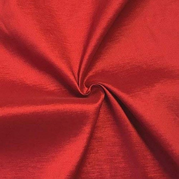 Red 58" Wide Medium Weight Stretch Two Tone Taffeta Fabric, Sold By The Yard.