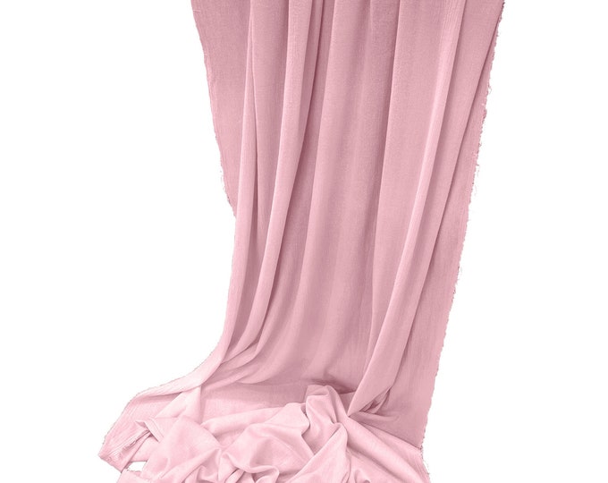 Pink - Cotton Gauze Sheer Table Runner for Wedding, Decorations for Birthday Parties, Banquets, Engagements.
