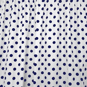 New Creations Fabric & Foam Inc, 60" Wide Polka Dot Poly Cotton Print Fabric By The Yard