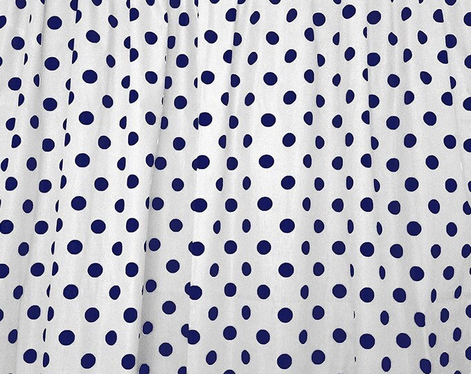 New Creations Fabric & Foam Inc, 60" Wide Polka Dot Poly Cotton Print Fabric By The Yard