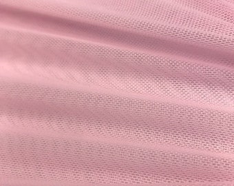 Pink 58/60" Wide Solid Stretch Power Mesh Fabric Nylon Spandex Sold By The Yard.