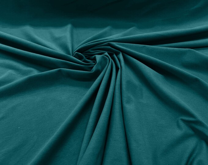 Light Jade 58/60" Wide  Cotton Jersey Spandex Knit Blend 95% Cotton 5 percent Spandex/Stretch Fabric/Costume