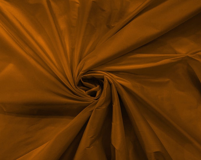 Cinnamon 100% Polyester Imitation Silk Taffeta Fabric 55" Wide/Costume/Dress/Cosplay/Wedding.