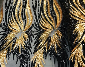 New!!! angel wings sequin design on a 4 way stretch mesh-prom-nightgown-by the yard-free shipping in the USA.