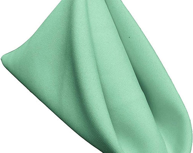 18 x 18 Inches Polyester Poplin Decorative Table Napkins, Party Supply - Pack of 12 - Mint