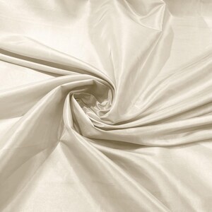 Ivory Taffeta Lightweight Polyester Fabric 58" Wide| Costume| Apparel Dresses. image 6