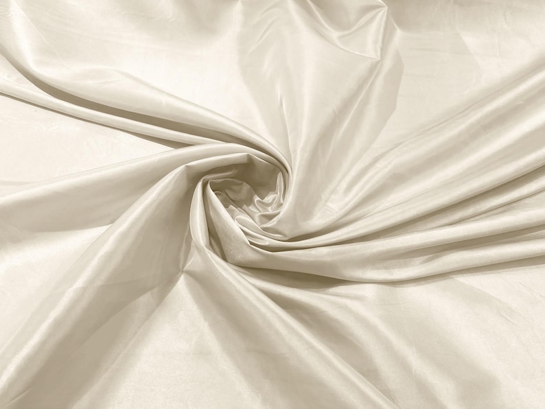 Ivory Taffeta Lightweight Polyester Fabric 58" Wide| Costume| Apparel Dresses. image 6