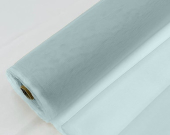 Sky Blue - Bridal Mesh Tulle Netting Fabric / Sheer Mesh /58" Wide / Sold by the Yard