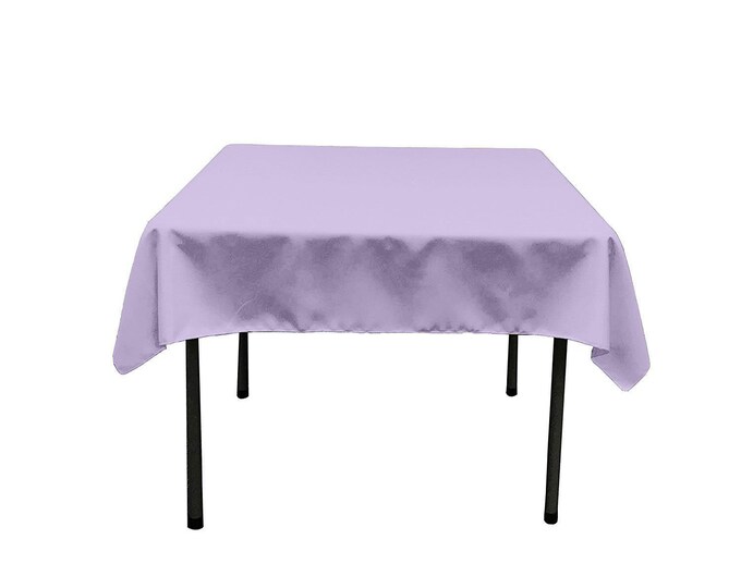 Lavender Square Polyester Poplin Table Overlay - Diamond. Choose Size Below