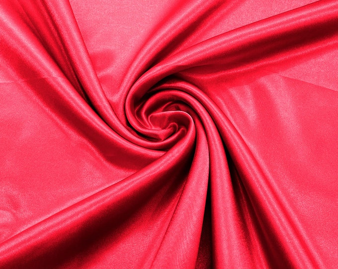 Neon Pink Crepe Back Satin Bridal Fabric Draper/Prom/Wedding/58" Inches Wide Japan Quality.