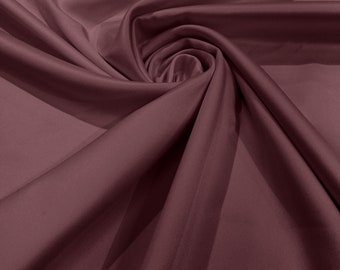 Mauve Matte Duchess Satin Fabric – 60" Wide, Peau de Soie
