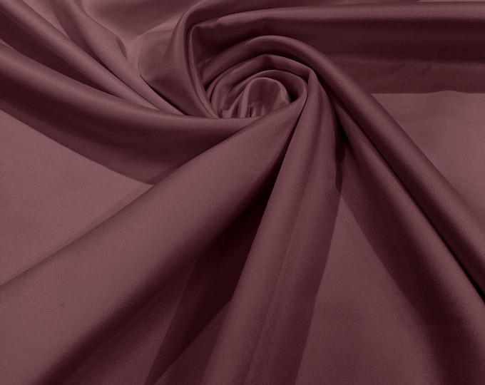 Mauve - Matte L'Amour Satin (Peau de Soie) Duchess Fabric Bridesmaid Dress 58"-60" Wide/Costume/wedding.