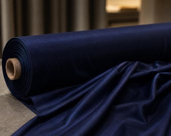 Dark Navy Nylon Spandex Fabric, 58" Wide with 4-Way Stretch for Swimwear & Costumes