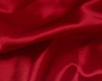 Red Crepe Back Satin Bridal Fabric Draper-Prom-wedding-nightgown- Soft 58"-60" Inches Sold by The Yard.