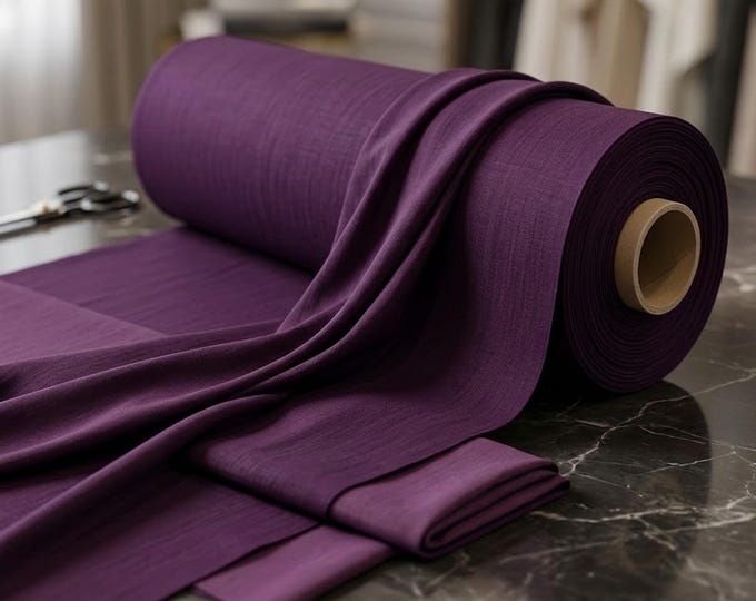 Eggplant Stretch Taffeta Fabric By The Yard, Two Tone Bridal Taffeta Fabric For Wedding Gowns Dresses Event Decor
