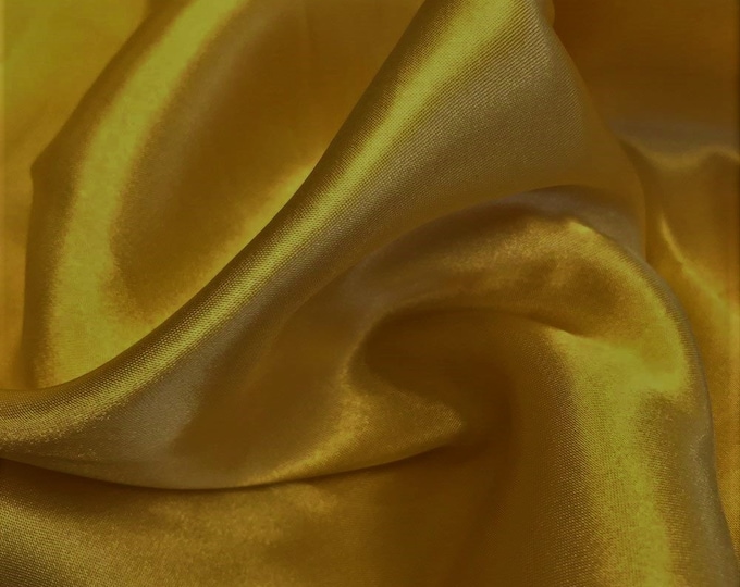 Dark Gold Charmeuse Light Weight Charmeuse Satin Fabric for Wedding Dress 60" inches wide sold by The Yard.