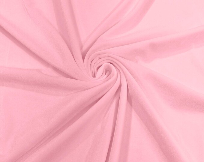 Pink Stretch Velvet Fabric 58" Wide| Apparel Costumes, Sold By The Yard