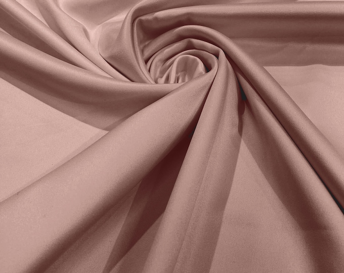 Rose Petal Matte Stretch Lamour Satin Fabric 58" Wide/Sold By The Yard. New Colors