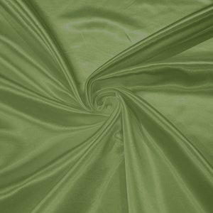 Sage Green Heavy Shiny Bridal Satin Fabric for Wedding Dress, 60&quot; inches wide sold by The Yard. New Colors