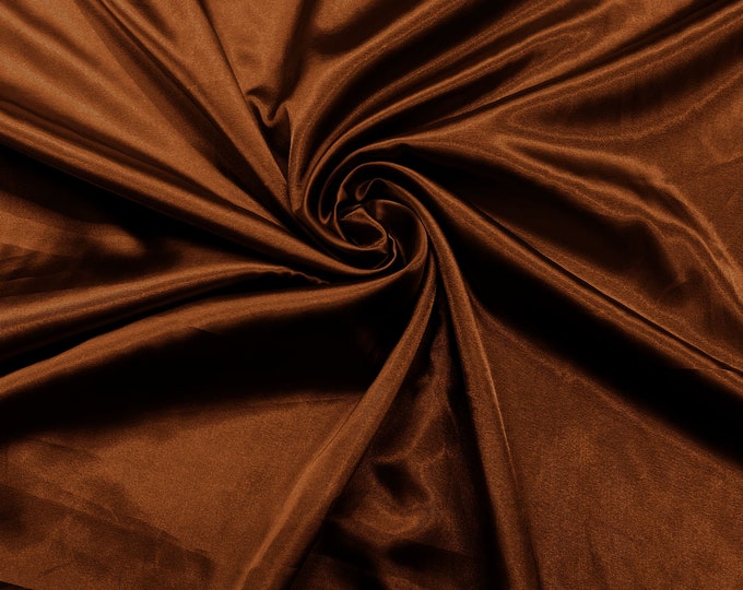 Mocha Light Weight Silky Stretch Charmeuse Satin Fabric/60" Wide/Cosplay.