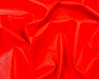 Red - Stretch Vinyl Fabric, Plaid Pattern, 4-Way Stretch, Medium Weight, Sold By The Yard.