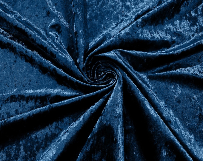 Peacock Blue Stretch Crushed Velvet Fabric/58 Inches Wide/Cosplays.