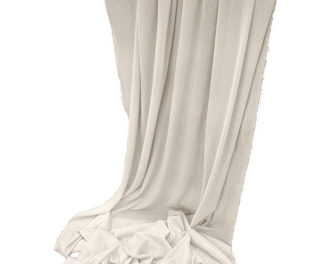 Dark Ivory - Cotton Gauze Sheer Table Runner for Wedding, Decorations for Birthday Parties, Banquets, Engagements.