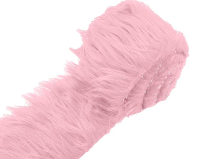 Pink Faux Fur Fabric, Soft Shaggy Fur for Cosplay, Crafts, and Home Decor
