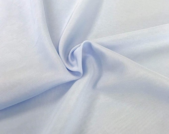Light Blue 58/60" Wide 100% Polyester Soft Light Weight, Sheer, See Through Chiffon Fabric Sold By The Yard.